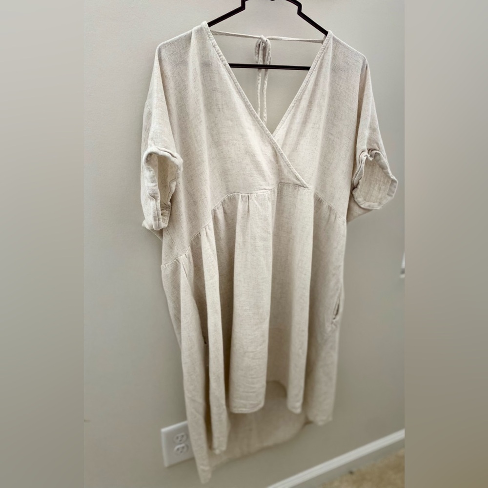 Linen Babydoll Dress